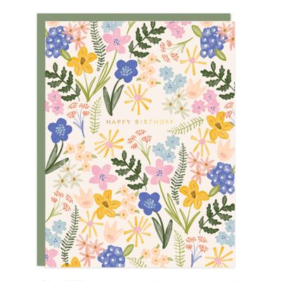 Dainty Floral Birthday Card