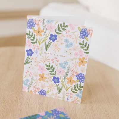 Dainty Floral Birthday Card
