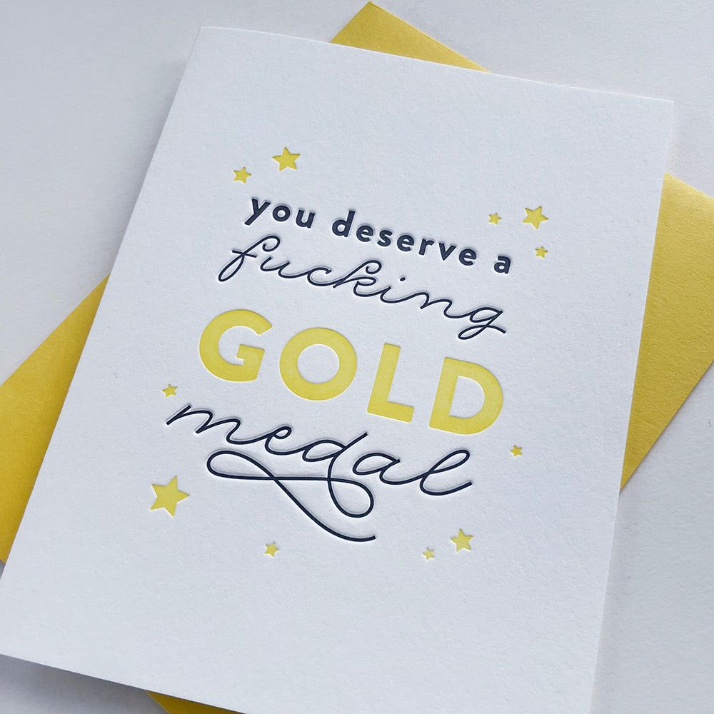 Gold Medal - Encouragement and Sympathy Greeting Card