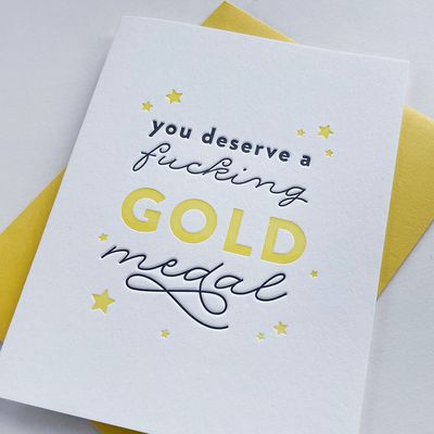 Gold Medal - Encouragement and Sympathy Greeting Card