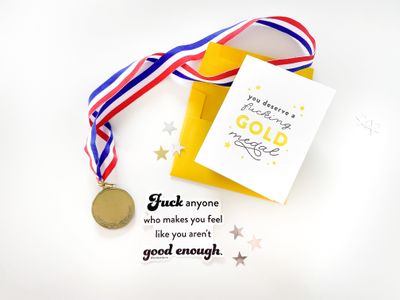 Gold Medal - Encouragement and Sympathy Greeting Card