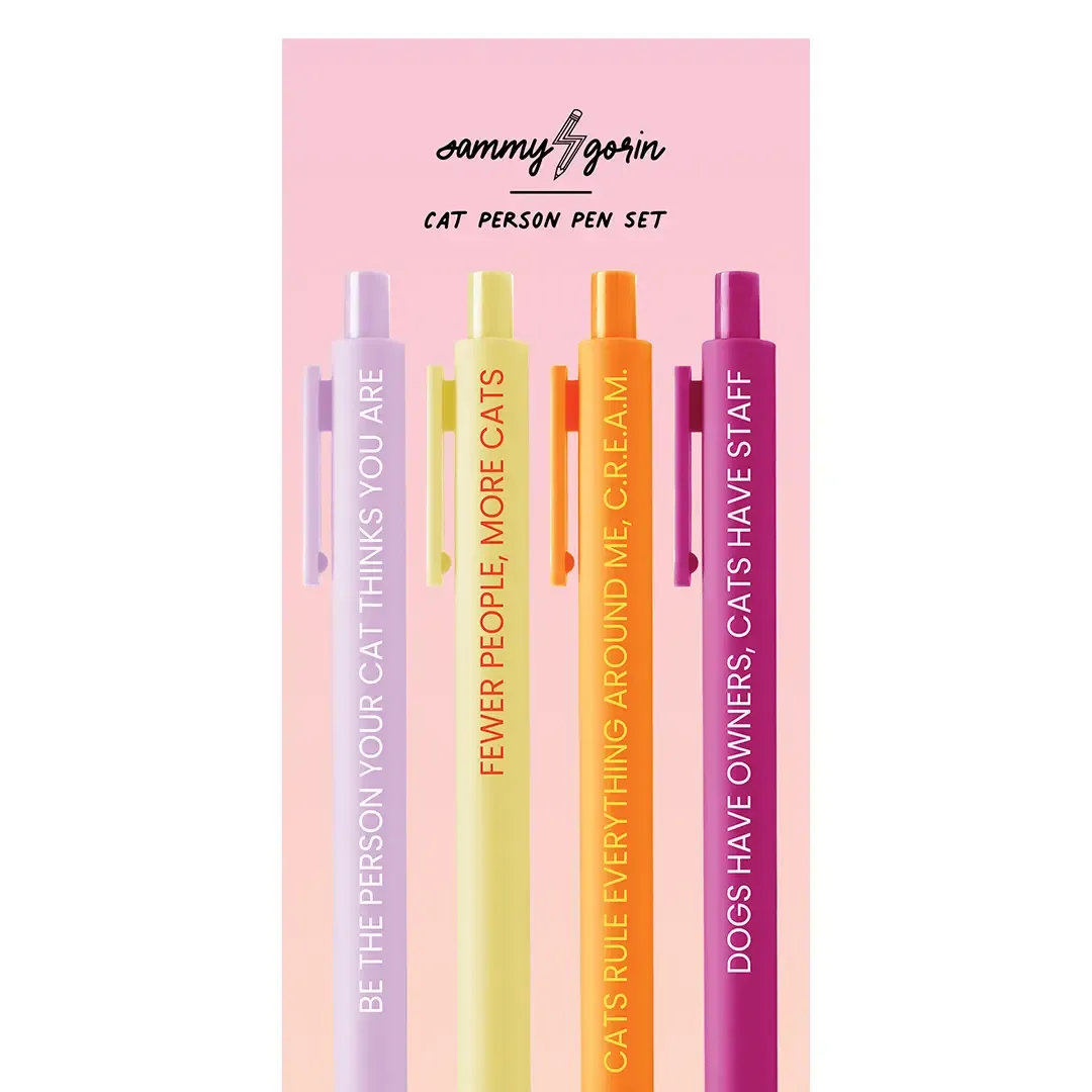 Cat Person Pen Set