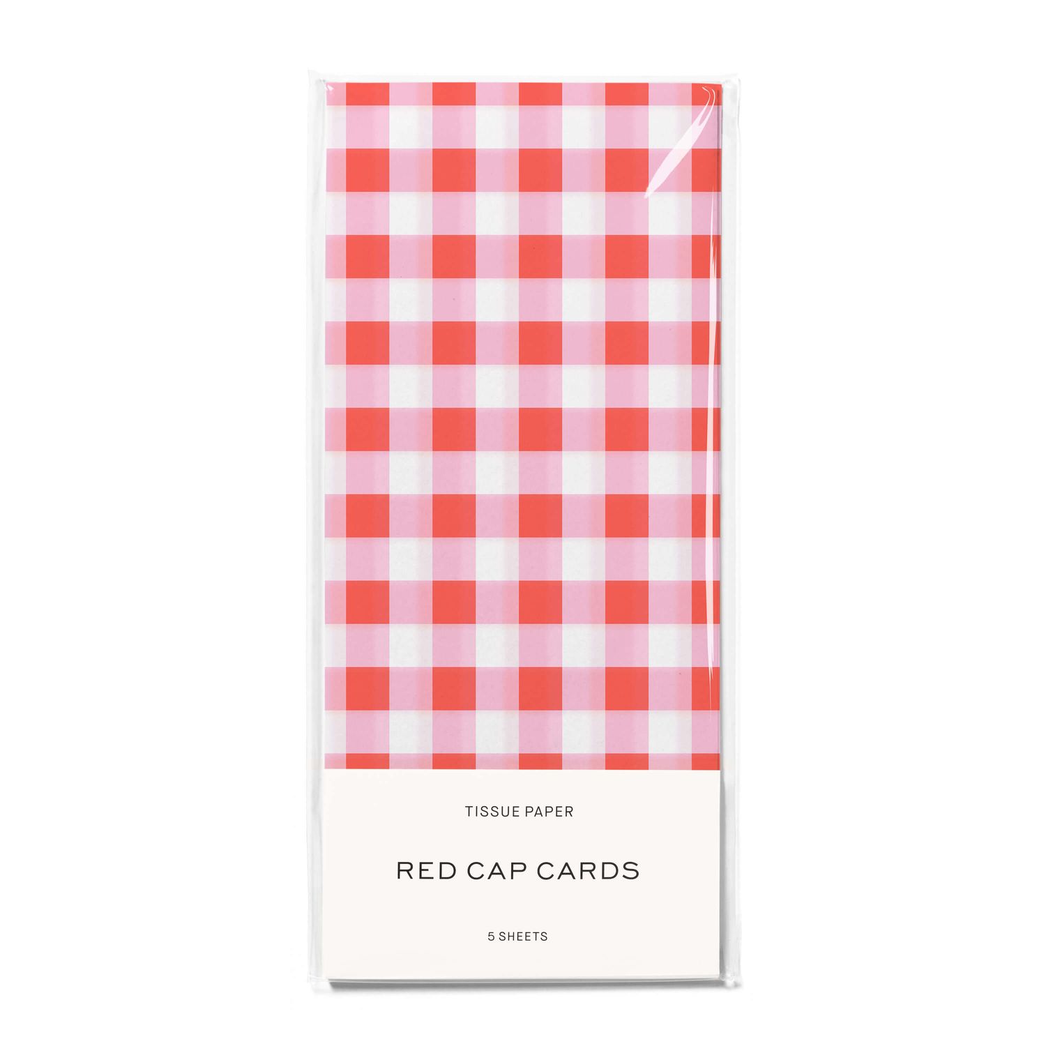 Red and Pink Checkers Tissue Paper