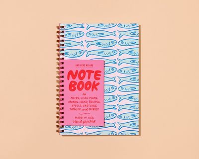 Sardine Fish (Modern, Trendy) Spiral Notebook