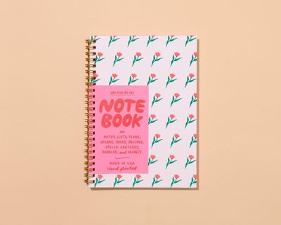 Tulip Pattern (Modern Floral) Spiral Notebook