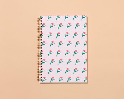 Tulip Pattern (Modern Floral) Spiral Notebook