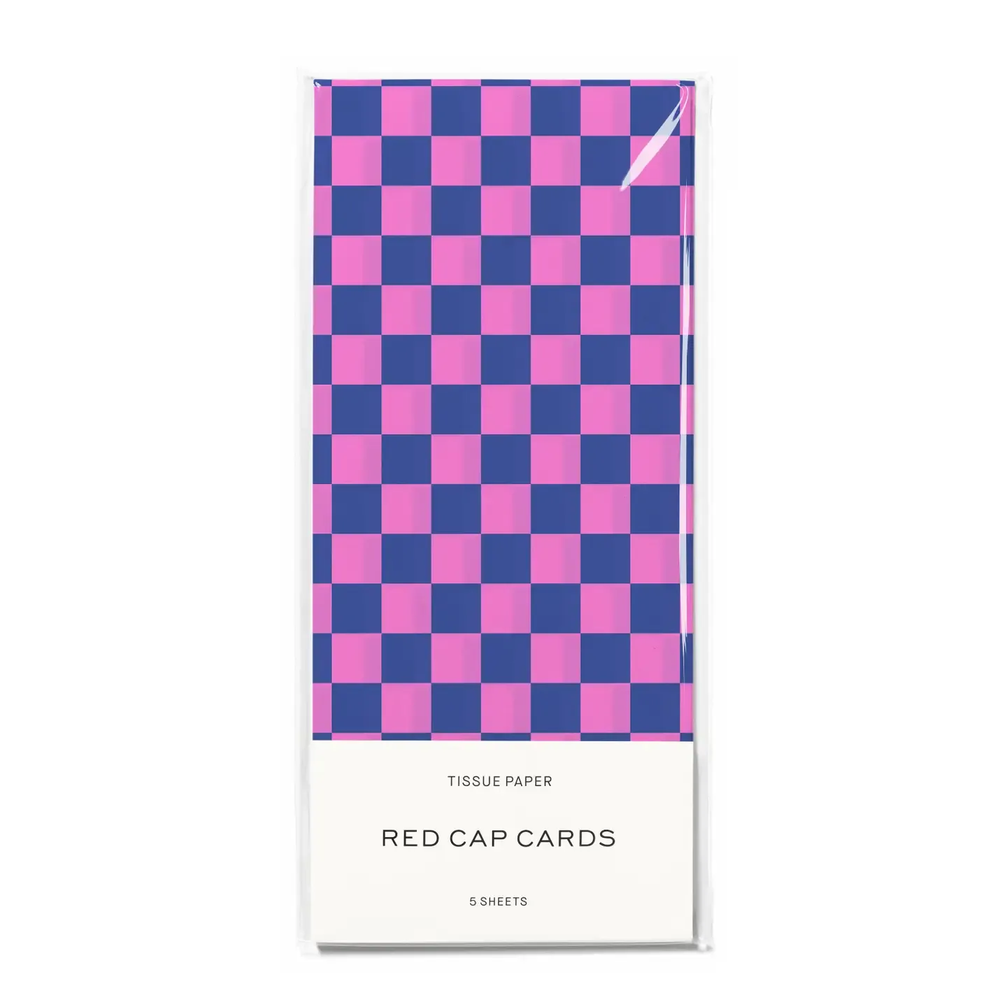 Blue and Pink Checkers Tissue Paper