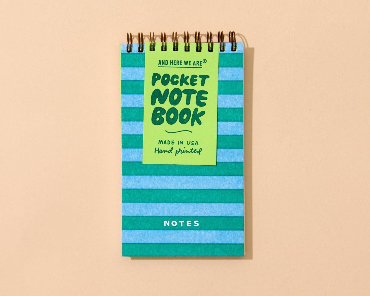 Blue/Green Stripe (Notes) Small Spiral Notebook