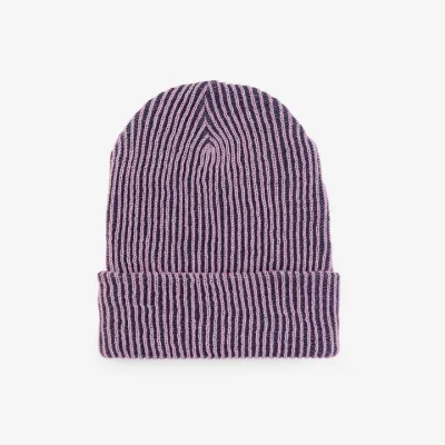 Simple Rib Beanie Lilac Denim