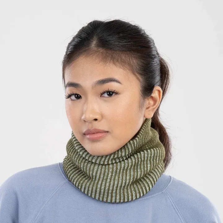 Simple Rib Snood Moss Jade