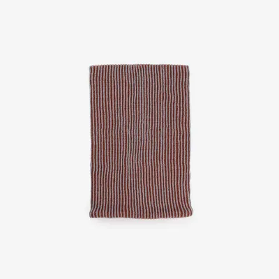 Simple Rib Snood Stone Blue Rust
