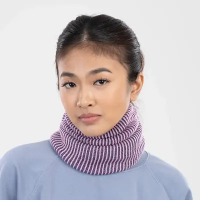 Simple Rib Snood Lilac Denim