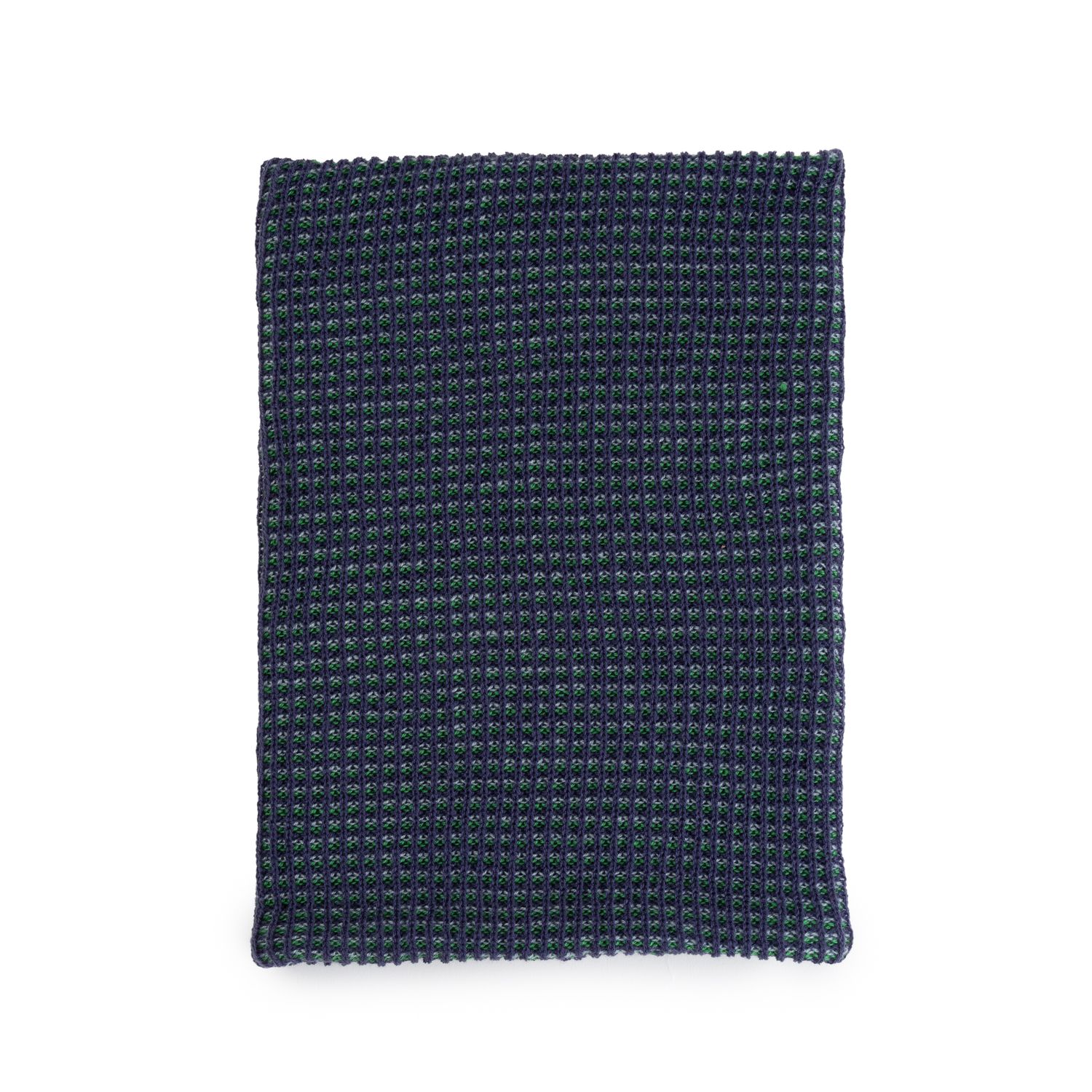 Simple Grid Snood Indigo