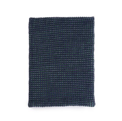 Simple Grid Snood Indigo