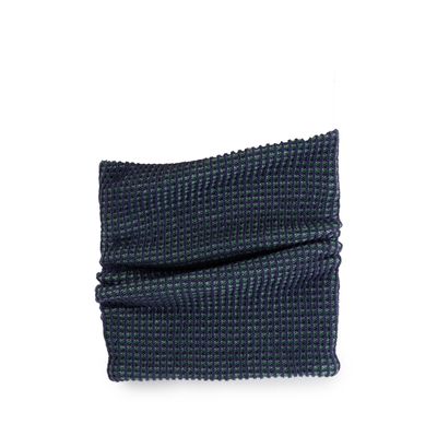 Simple Grid Snood Indigo