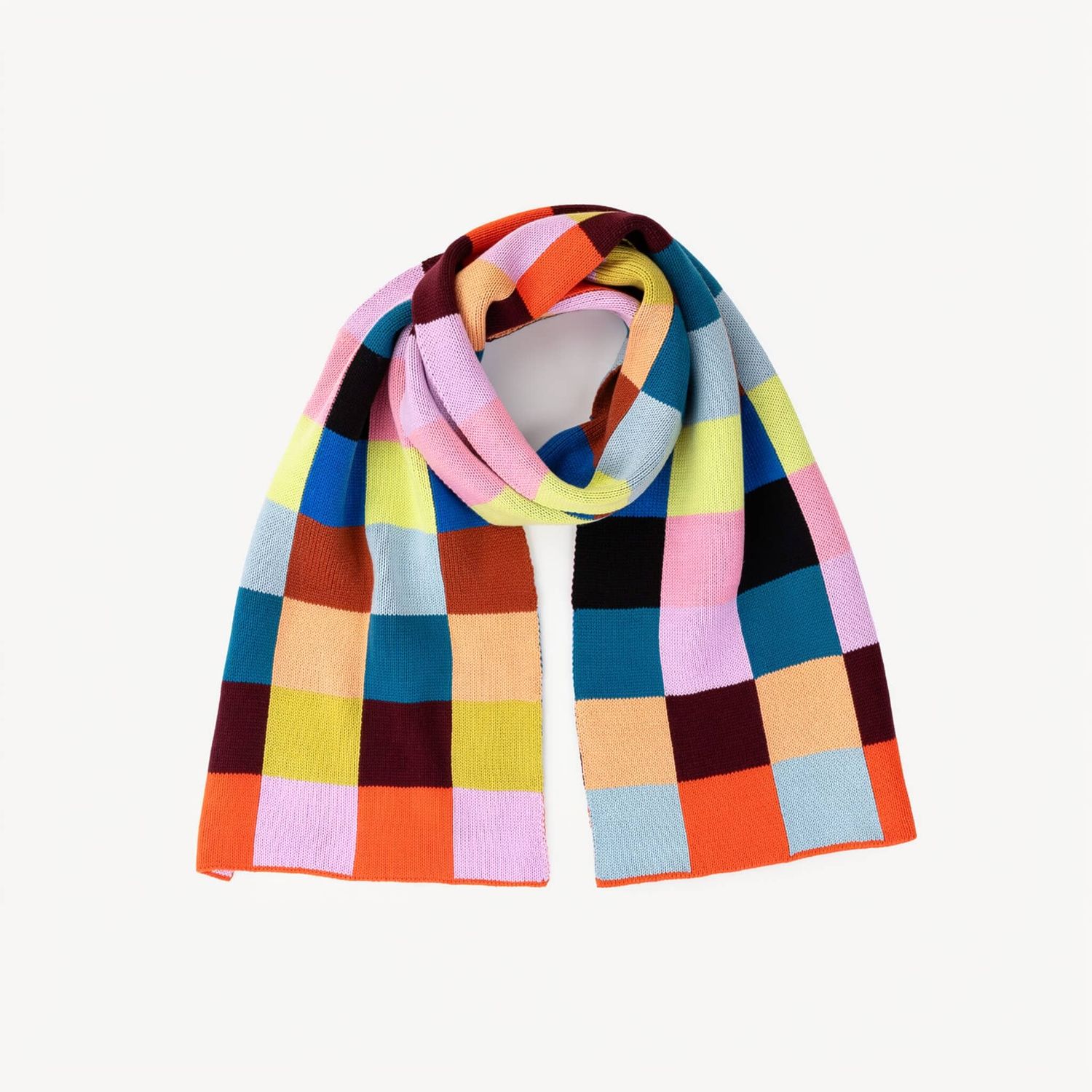 Color Patch Big Scarf Sport