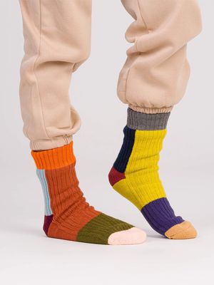 Mismatch House Socks Desert