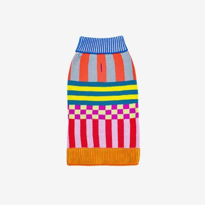 Color Patch Dog Sweater Sport