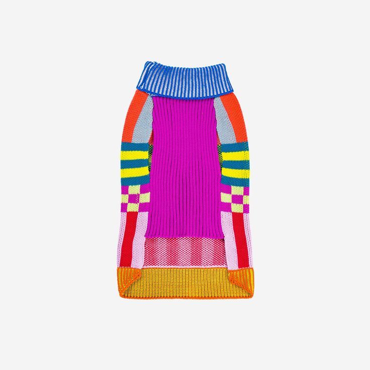 Color Patch Dog Sweater Desert