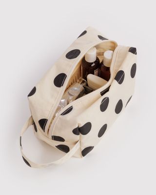 Baggu Dopp Kit Cream &amp; Black Polka Dot