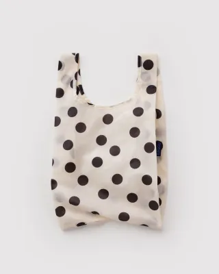 Baggu Reusable Baby Bag Cream &amp; Black Polka Dot