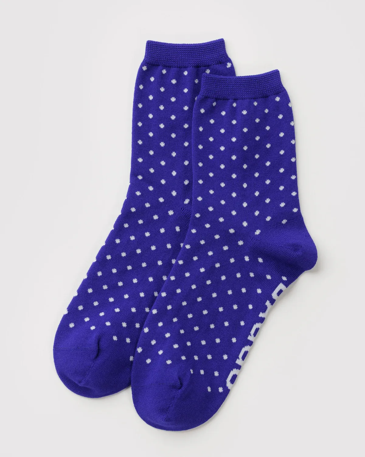 Baggu Crew Socks Micro Blue &amp; White Polka Dot
