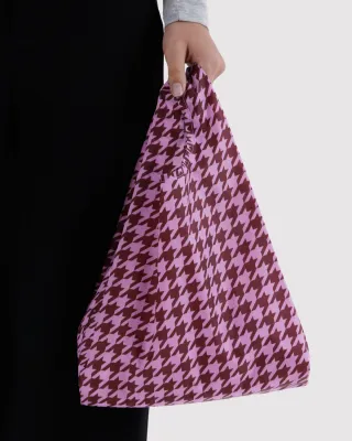 Baggu Reusable Baby Bag Pink Houndstooth
