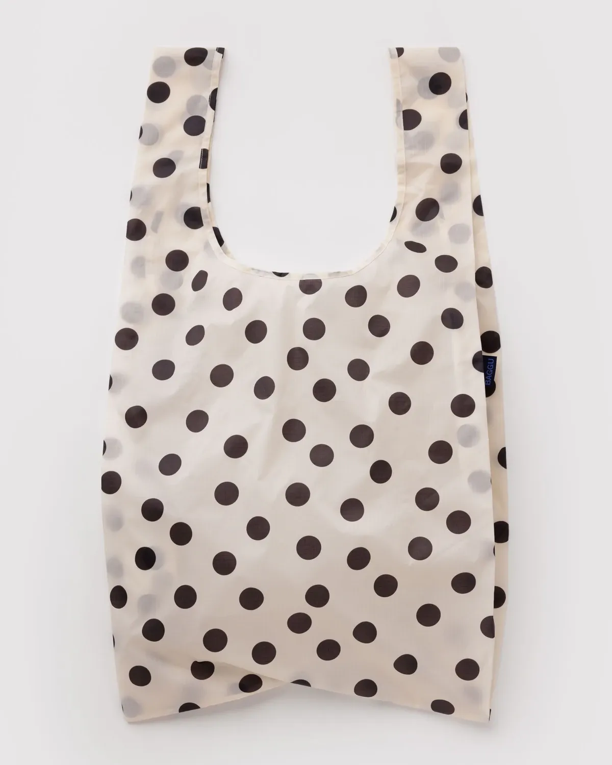 Baggu Reusable Bag Big Cream &amp; Black Polka Dot