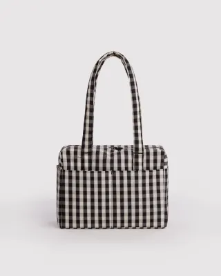 Everyday Cloud Bag Black &amp; Cream Gingham