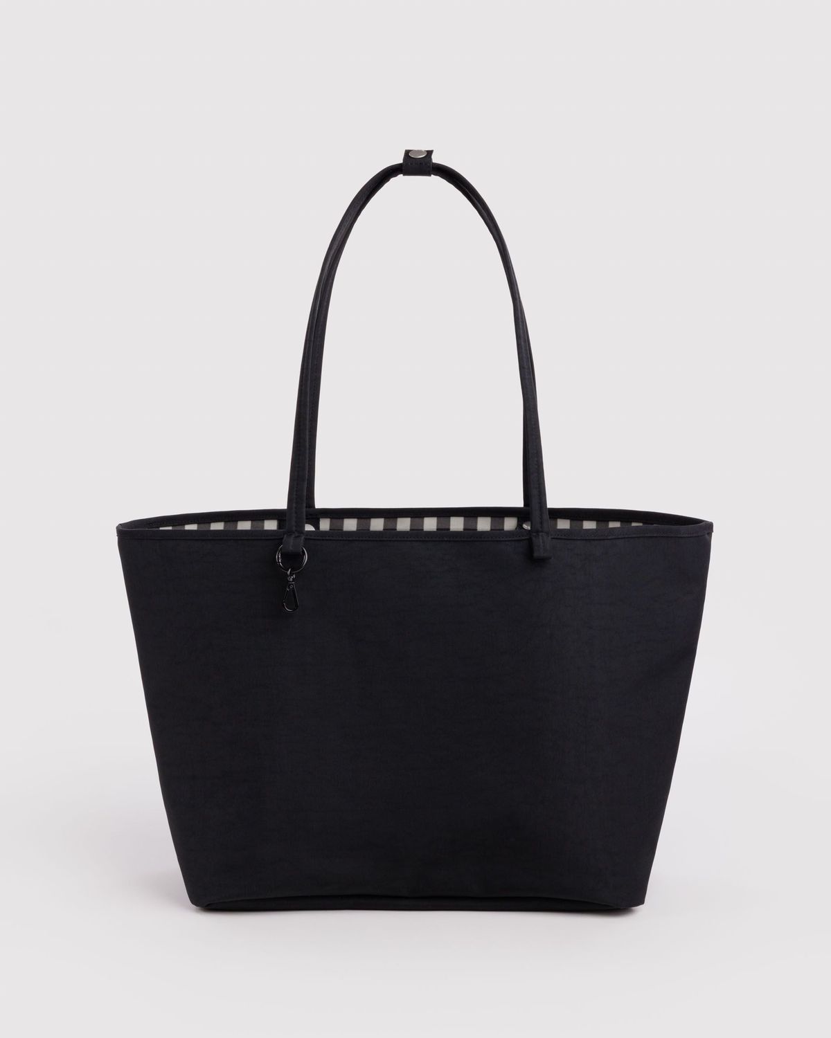 Large Reversible Tote Nylon Black Mix