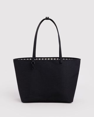 Large Reversible Tote Nylon Black Mix