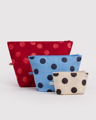Baggu Go Pouch Set Polka Dot Mix