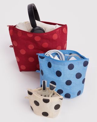 Baggu Go Pouch Set Polka Dot Mix