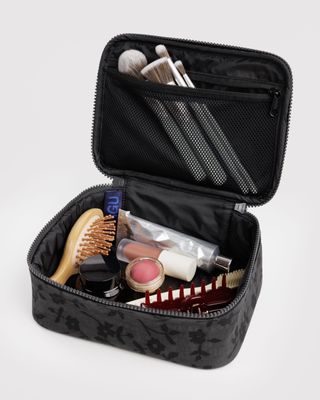 Baggu Small Cosmetic Case Charcoal Ditsy Floral