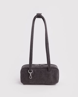 Small Denim Bowler Bag Washed Black Denim