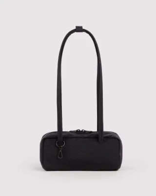 Small Nylon Bowler Bag Black