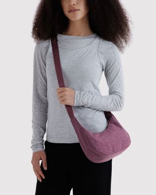 Baggu Small Nylon Crescent Bag Wild Plum
