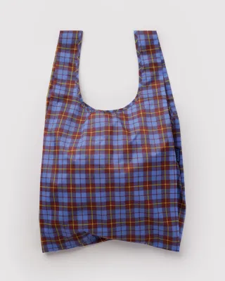 Baggu Reusable Bag Standard Blue Tartan
