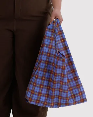 Baggu Reusable Bag Standard Blue Tartan