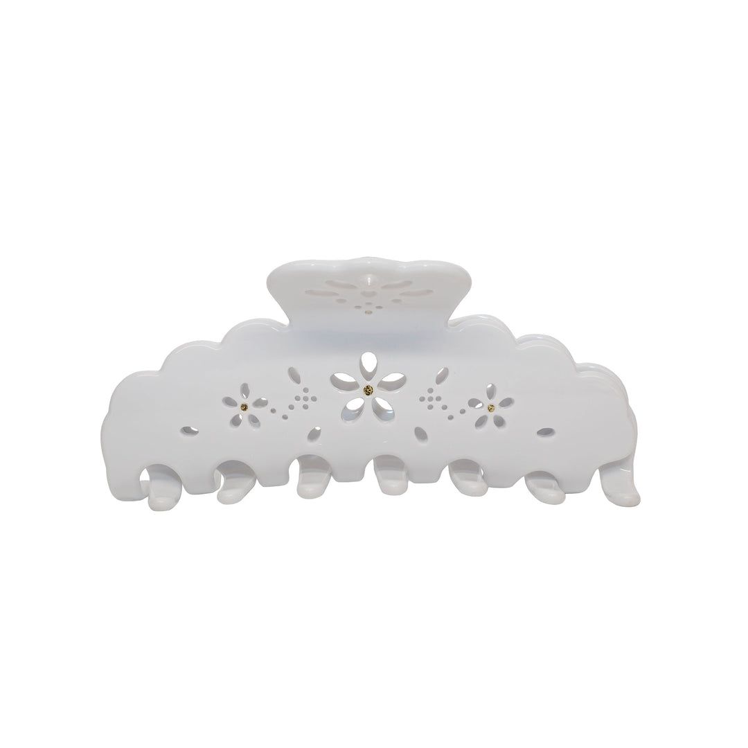 Big Effing Clip in Blanc Fleur Eyelet