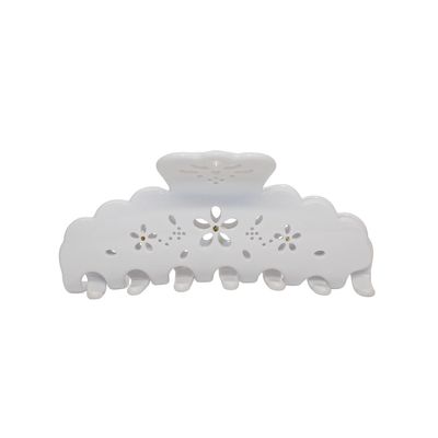 Big Effing Clip in Blanc Fleur Eyelet