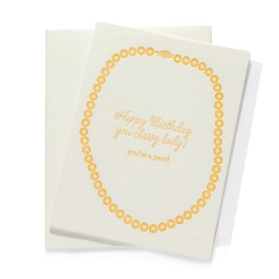Pearl Birthday | Letterpress Greeting Card | Birthday