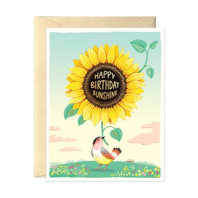 Sunflower Birthday Greeting Card Sunflower Birthday Greeting Card