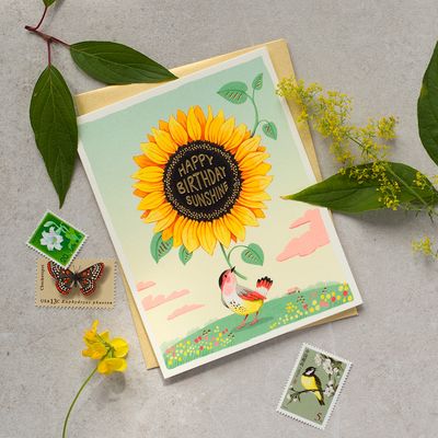 Sunflower Birthday Greeting Card