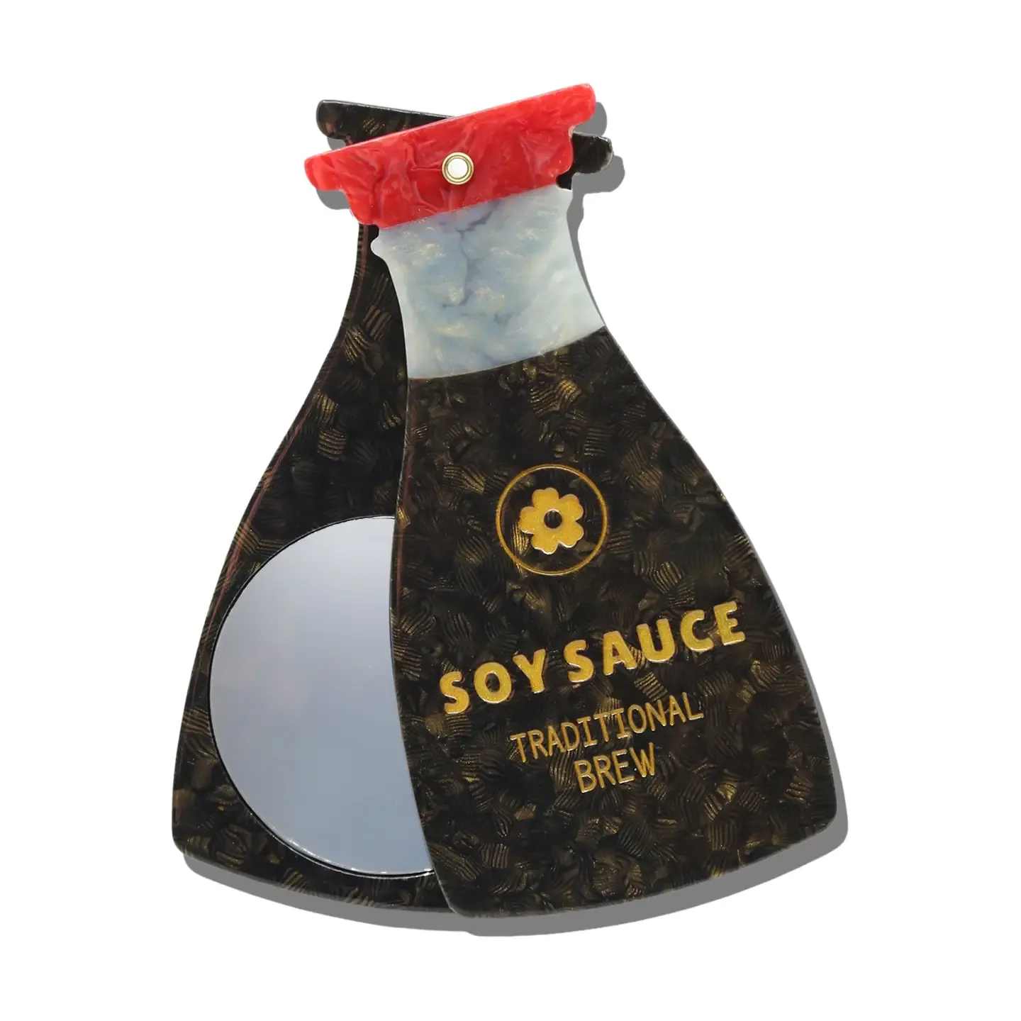 Soy Sauce Bottle Compact Mirror