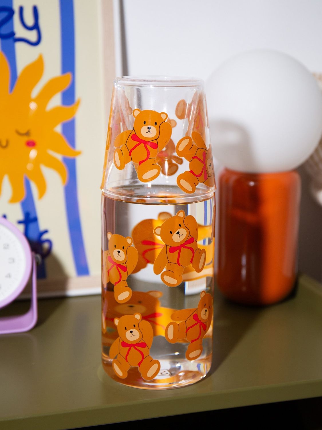 Teddy Jar &amp; Glass