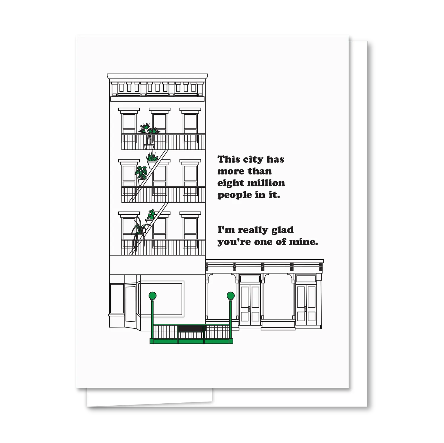 Fire Escape - Illustrated Love Card