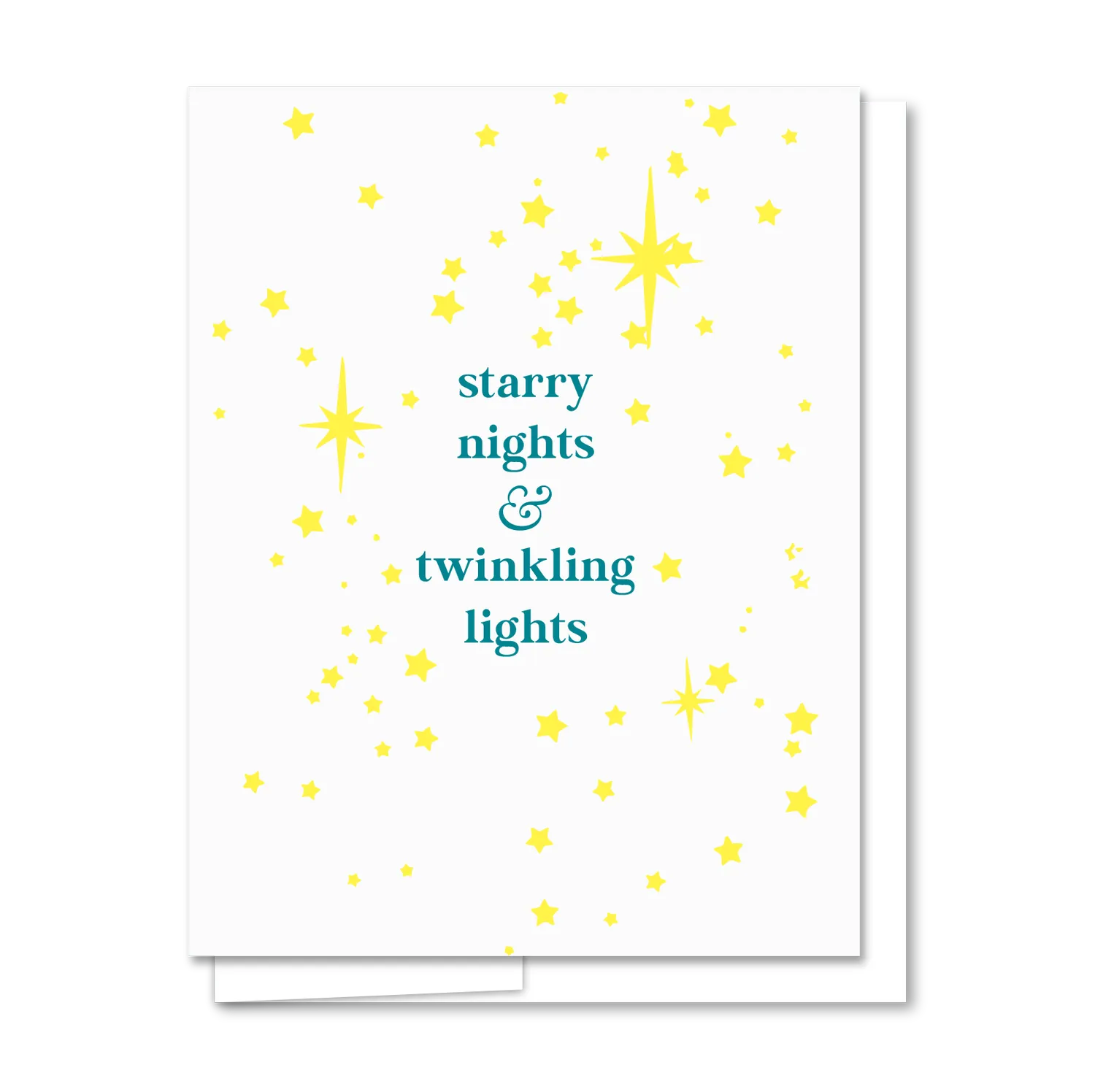 Starry Nights - Illustrated Holiday Letterpress Card