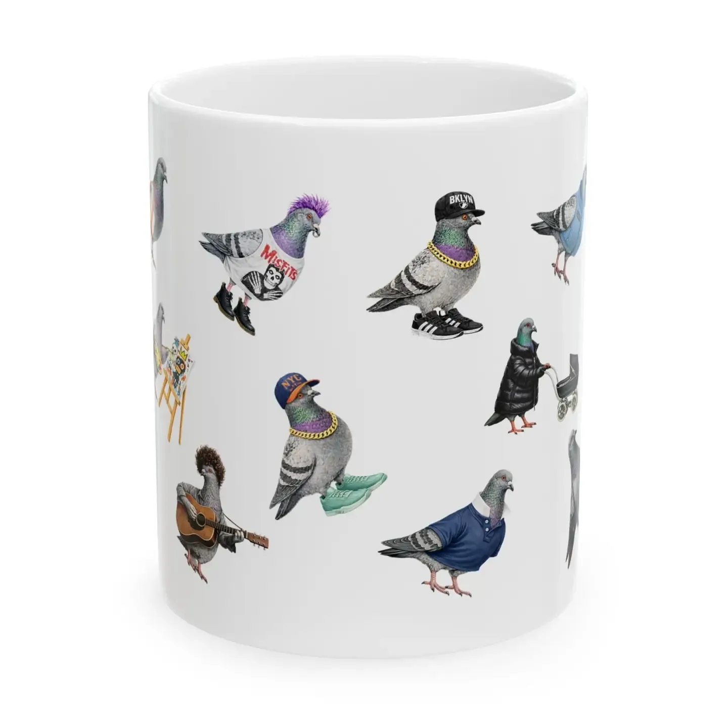 Pigeons of New York Mug | Nyc Pigeon Bird Lovers Coffee Cup