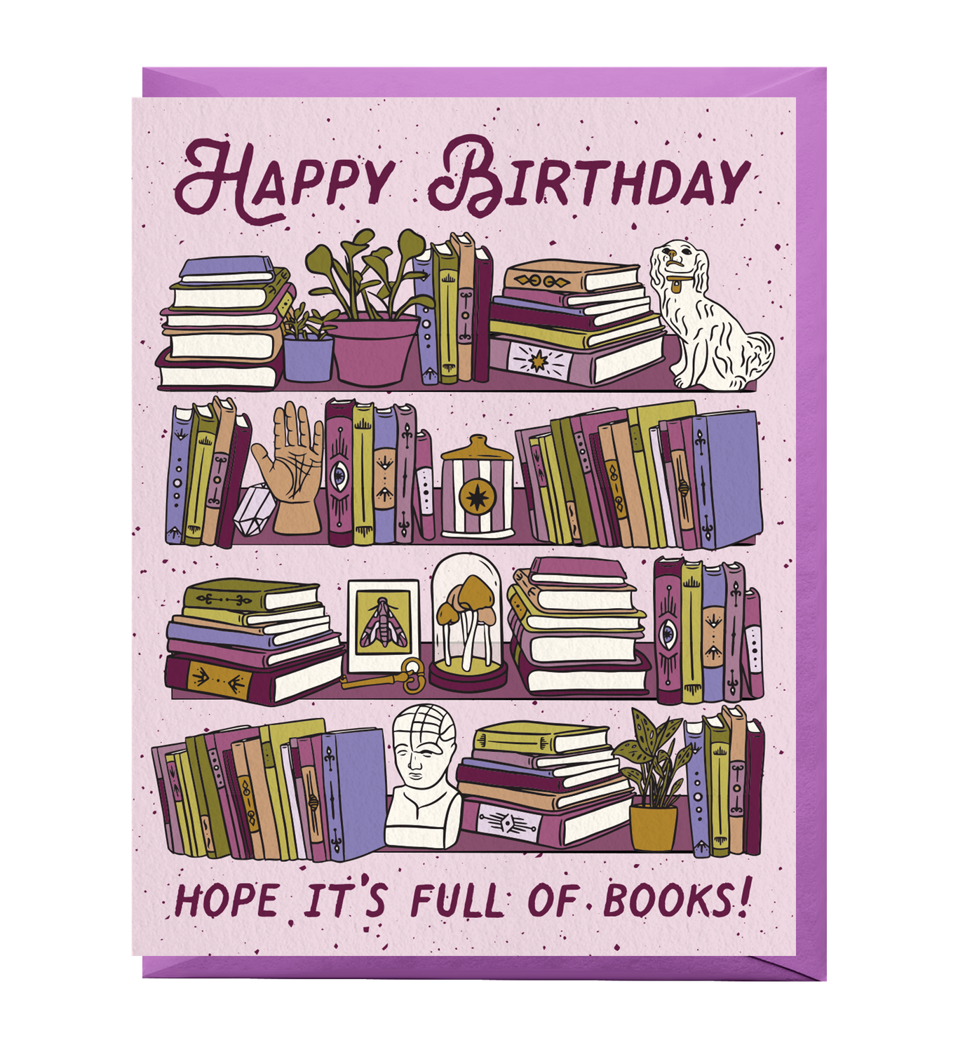 Bookshelf Birthday Card